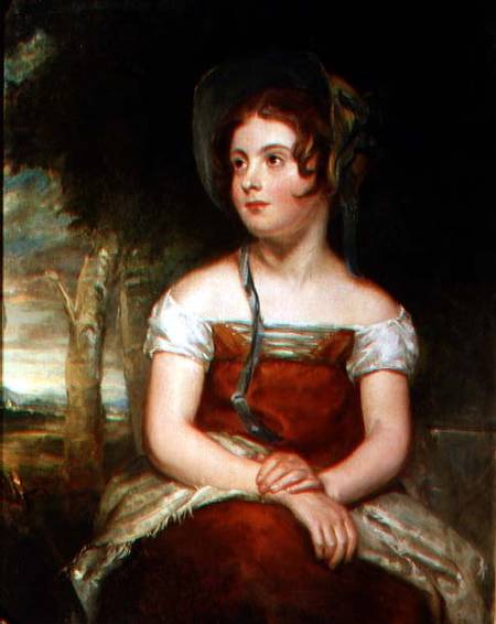 Portrait of a girl, possibly the artist's daughter à Sir William Beechey