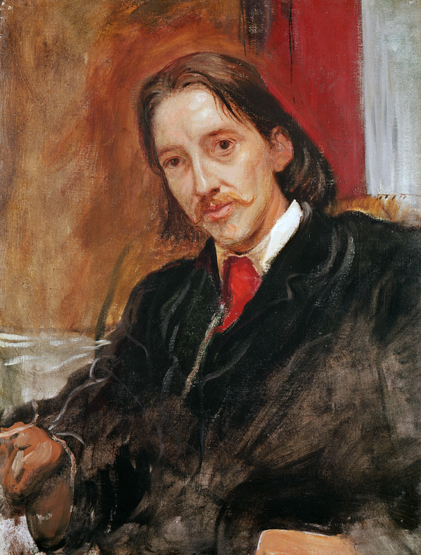 Portrait of Robert Louis Stevenson (1850-1894) 1886 à Sir William Blake Richmond