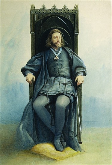 Grand Duke Konstantin Konstantinovich as Hamlet in the theatre play by William Shakespeare on Februa à Sofia Ivanovna Kramskaya