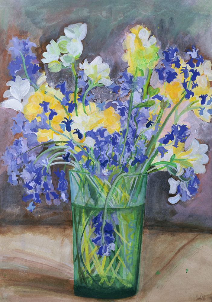 Bluebells and Yellow Flowers, 1994 (acrylic)  à Sophia  Elliot