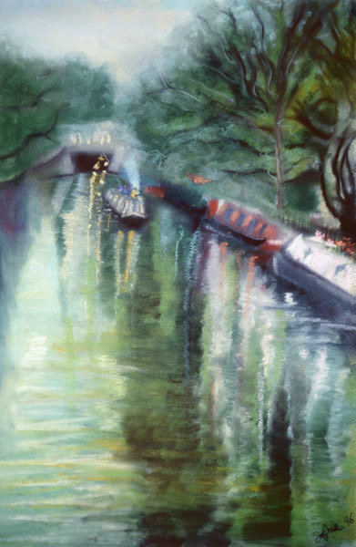 Little Venice, Regent''s Canal, 1996 (pastel on paper)  à Sophia  Elliot