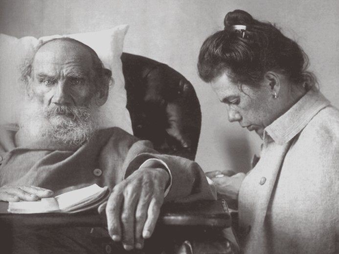 The Sick Leo Tolstoy with daughter Tatyana in Gaspra on the Crimea à Sophia Andreevna Tolstaya
