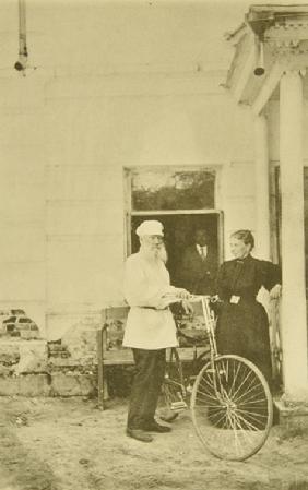 Leo Tolstoy with a Bicycle