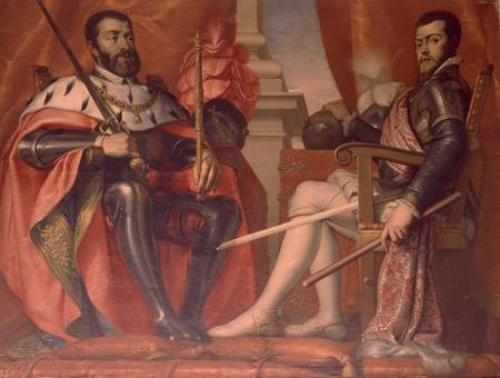 Carlos I (1500-58) and Felipe II (1527-99) à École espagnole
