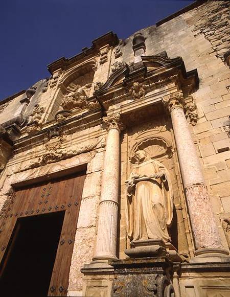 Detail from the church facade (photo) à École espagnole