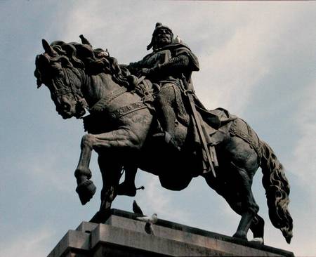 Equestrian statue of Jaime I (1208-76) El Conquistador à École espagnole