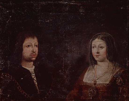 Ferdinand II of Aragon and Isabella I of Castile à École espagnole