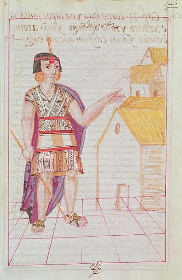 Illustration from ''Historia y Genealogia Real de los Reyes Incas del Peru, de sus hechos, costumbre à École espagnole