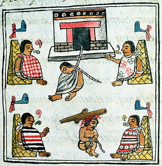 Ms. Palat. 218-220 Book IX Judgement and Punishment in the Aztec empire, from the ''Florentine Codex à École espagnole
