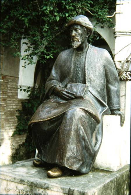 Statue of Moses Maimonides (1135-1204) (stone) à École espagnole