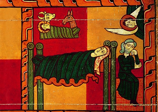 The Nativity, side panel from an altarpiece, Catalan (oil on wood panel) à École espagnole