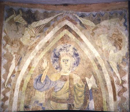 Wall Painting of the Pantocrator from the Caves of Cruz de Maderuelo à École espagnole