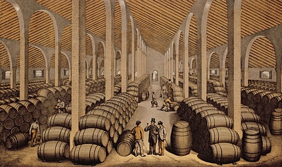 Wine Cellar at Jerez de la Frontera à École espagnole