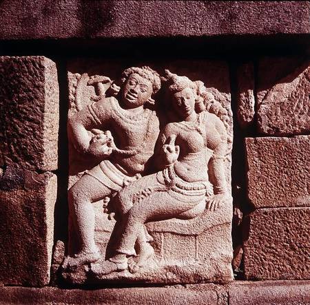 Relief of a Mithuna couple at Isurumuniya à École sri lankaise