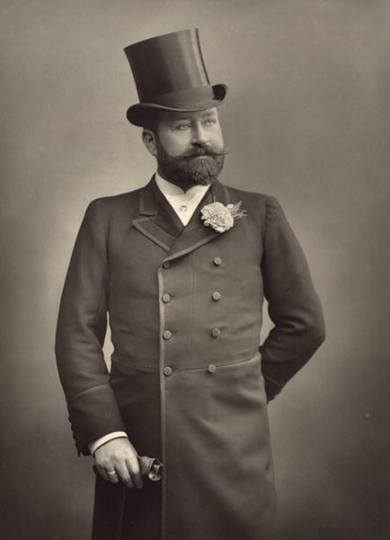 George Robert Sims (1847-1922), journalist and playwright, portrait photograph (b/w photo)  à Stanislaus Walery
