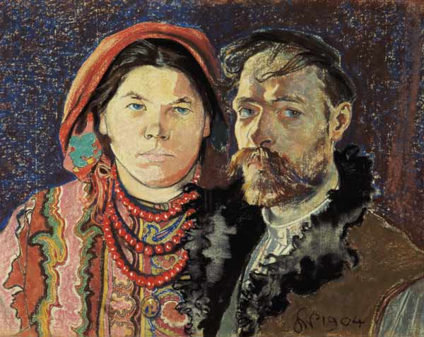 auto-portrait avec la femme à Stanislaw Wyspianski