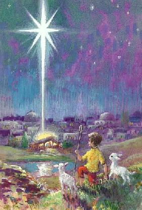 The Star of Bethlehem (gouache on paper) 