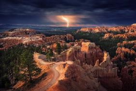 Lightning over Bryce Canyon