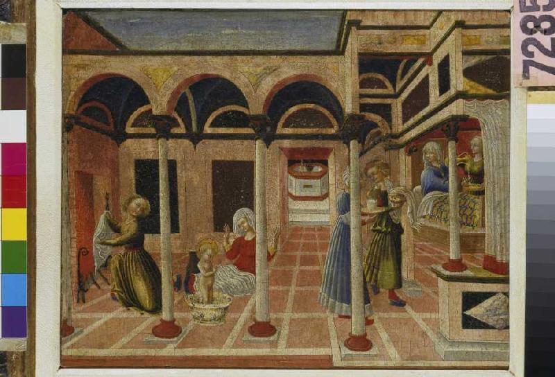 La naissance merveilleuse de Saint Nicolas à Stefano di Giovanni