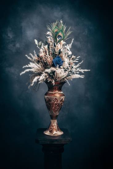 Bouquet de fleurs séchées Savane Bleue