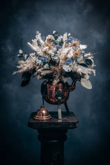 Bouquet de fleurs séchées Euka Blue