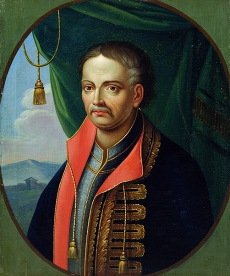 Portrait of Ivan Mazepa, hetman of the Ukrainian cossacks à Stepan Zemlykov