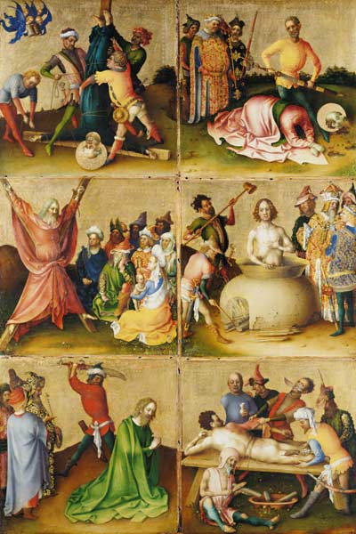 Martyrdom of the Apostles. Left panel à Stephan Lochner