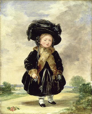 Queen Victoria, aged Four, 1823 (panel) (also see 267656) à Stephan Poyntz Denning