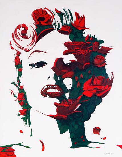 Marilyn Monroe Roses Rouges