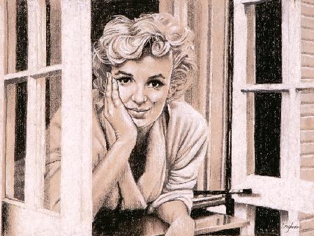 Marilyn Monroe à la fenêtre