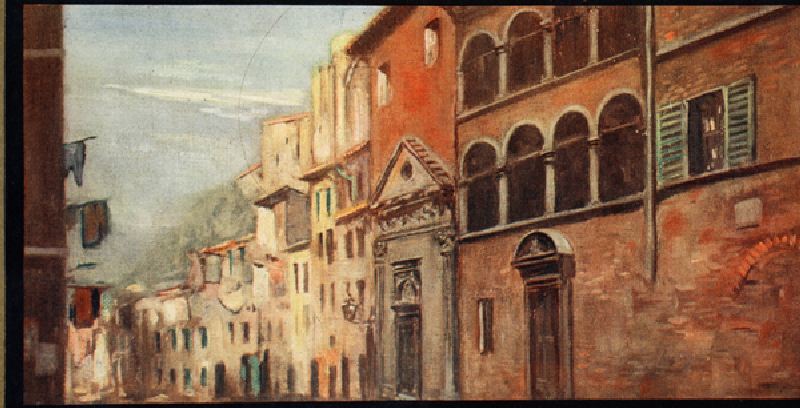House of Saint Catherine, Sienna, illustration from Helmet & Cowl: Stories of Monastic and Military  à Stephen Reid