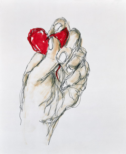 ''You Gave Me Your Heart'', 1996 (ink on paper)  à Stevie  Taylor