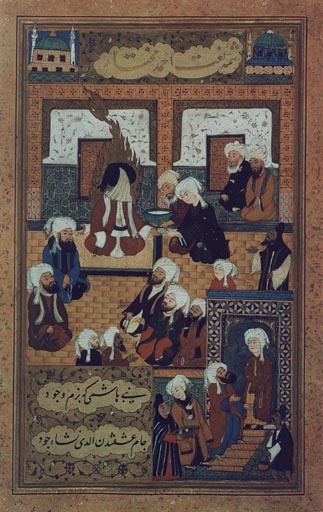 Der Prophet Mohammed im Kreise seiner Gefaehrten à Stifter des Islam Mohammed