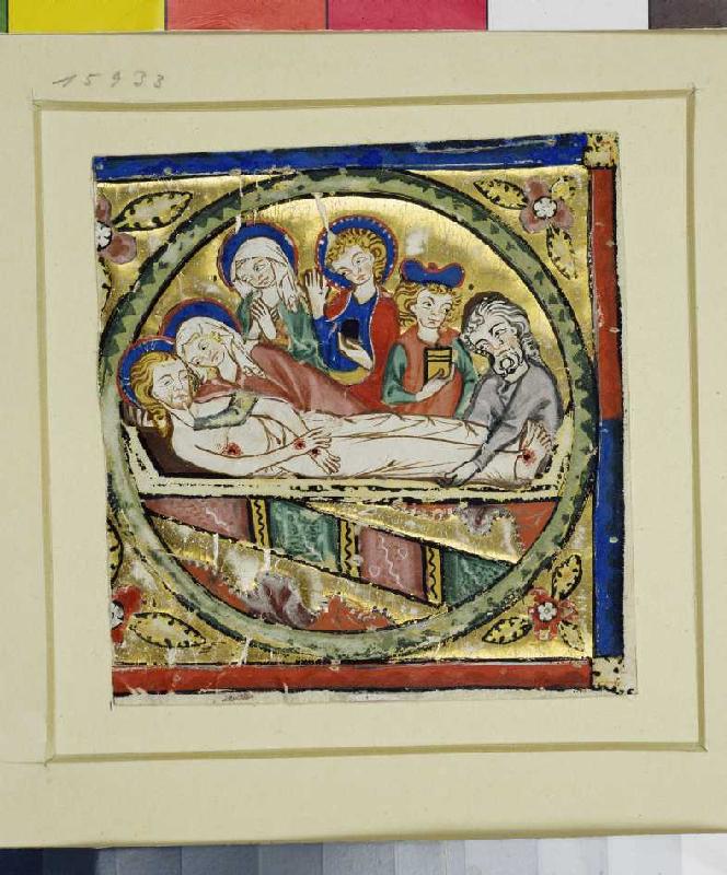 Grablegung Christi: Miniatur aus dem "Katharinentaler Graduale" à St. Katharinenthal & Hochrhein Maître