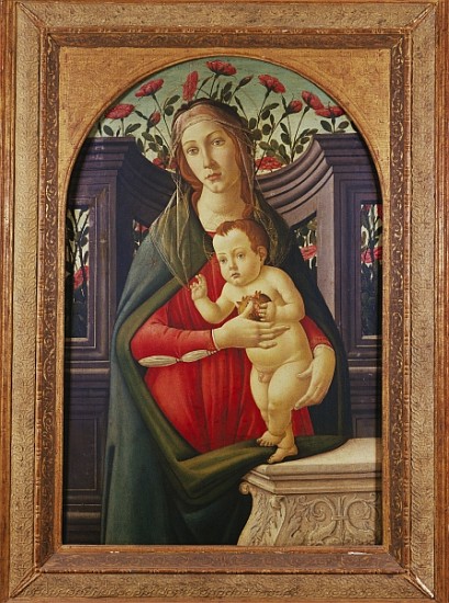 The Madonna and Child in a Niche Decorated with Roses à (étude de) Sandro Botticelli