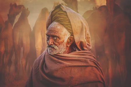 Old Rajasthani man