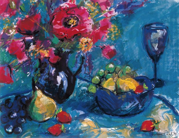 Still Life with Blue Glass, 1999  à Sylvia  Paul