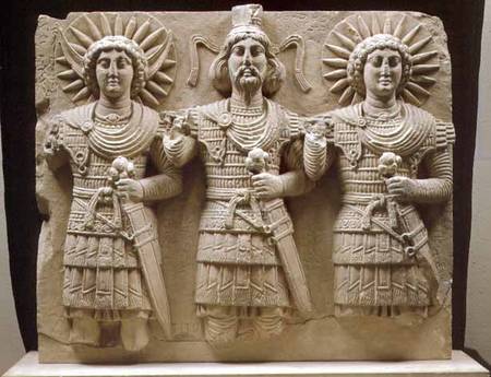 Triad of Palmyrene Gods, from Palmyra Region à Syrien