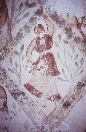 Fresco depicting a female dancer, from the Apodyterium