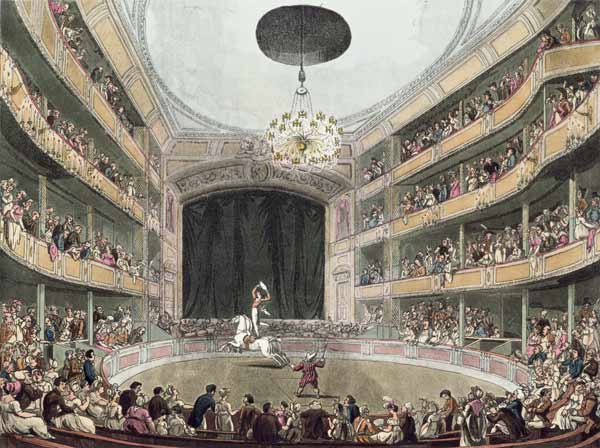 Astley''s Amphitheatre from Ackermann''s \\Microcosm of London\\\\\"" à T. (1756-1827) Rowlandson