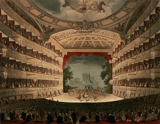 New Covent Garden Theatre, 1810, from ''Ackermann''s Microcosm of London'' à T. Rowlandson