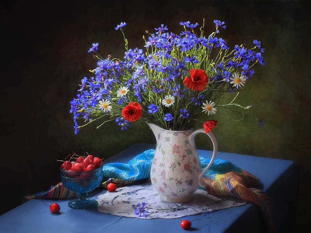 Summer still life with wildflowers à Tatyana Skorokhod (Татьяна