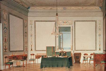 Emperor Alexander I (1777-1825) in the Palace Office à Tchernik