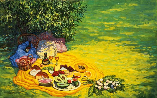 Golden Picnic, 1986 (oil on canvas)  à Ted  Blackall