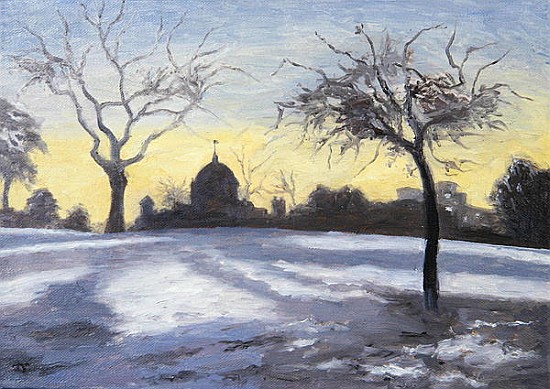 Snowscape, The Royal Observatory'', 2007 (oil on canvas)  à Terry  Scales