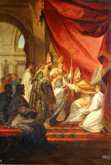 St. Augustine ordained as the Bishop of Hippo, study for the decoration in the Invalides à le Jeune Boulogne