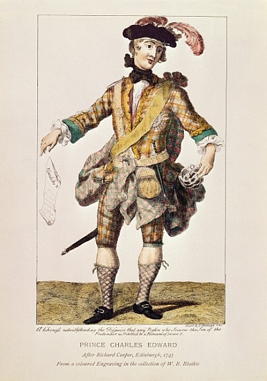 Satirical print in form of a ''Wanted Poster'' for Prince Charles Edward Stuart à l'Ancien Cooper Richard