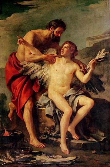 Daedalus Attaching Icarus'' Wings, c.1754 à the Elder Vien Joseph-Marie