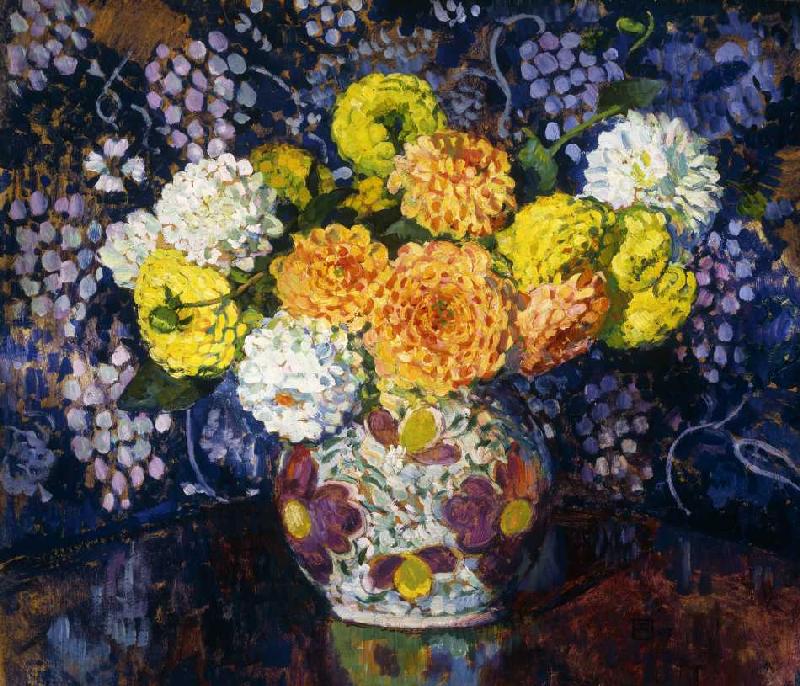 Vase mit Blumen à Theo van Rysselberghe