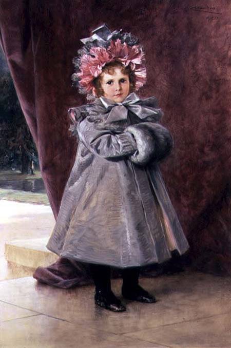 La Promenade: Portrait of Miss Eliza Conkling of New York à Theobald Chartran